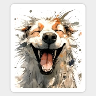 Pawsome: Happy Dog Smiles Sticker